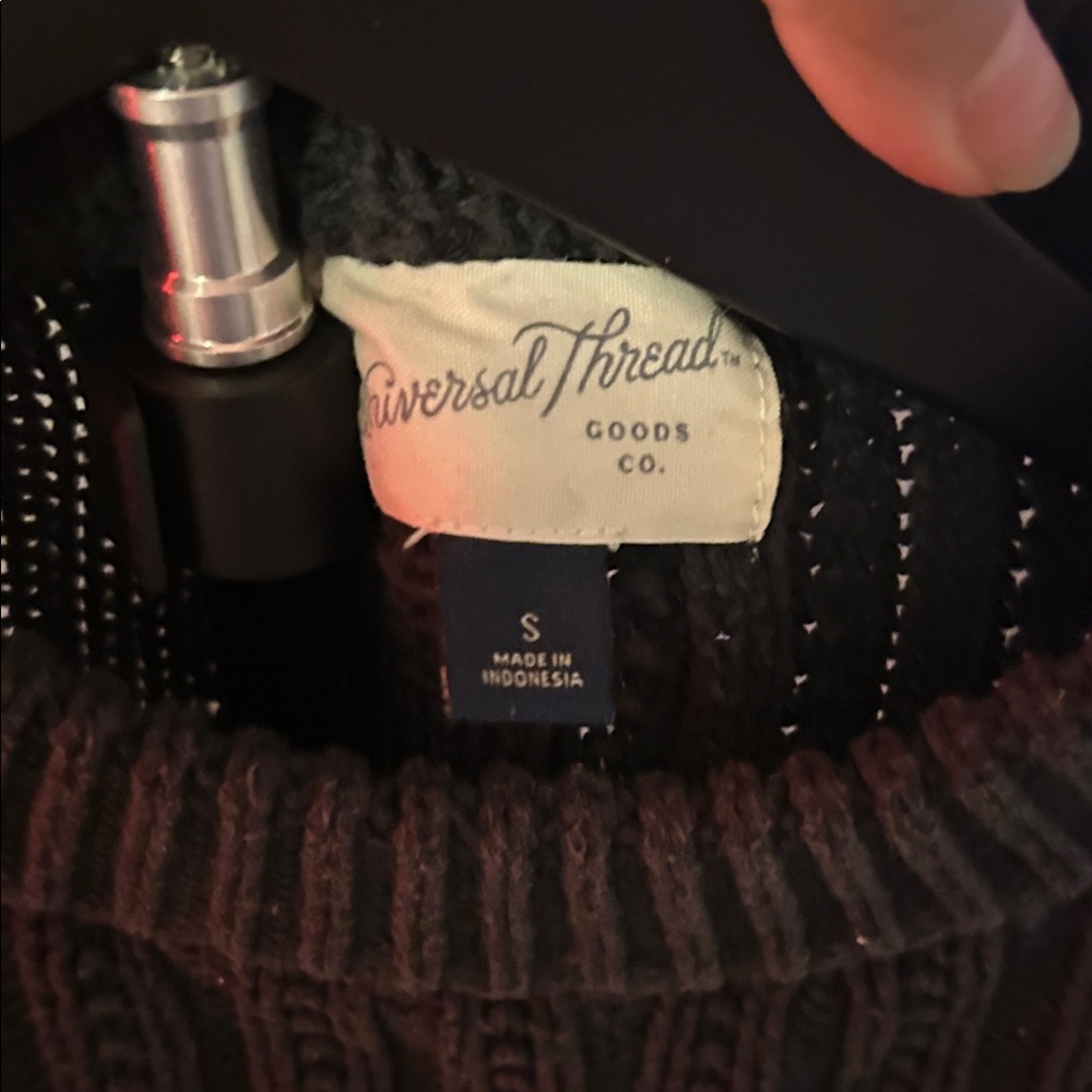 Universal Thread Black Ribbed Sweater - image 2